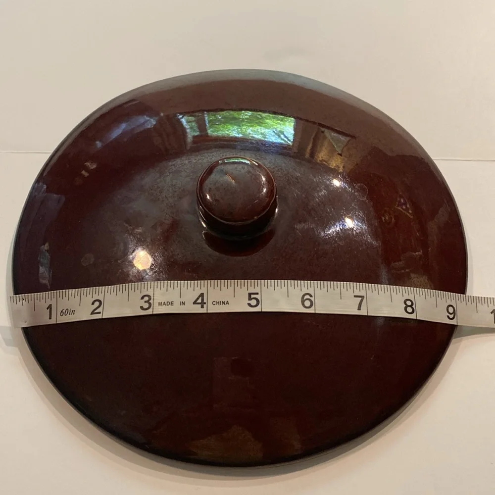 McCoy Brown Drip Glaze Pottery 7076 Bean/Casserole Dish Pot Vintage - Picture 11 of 17